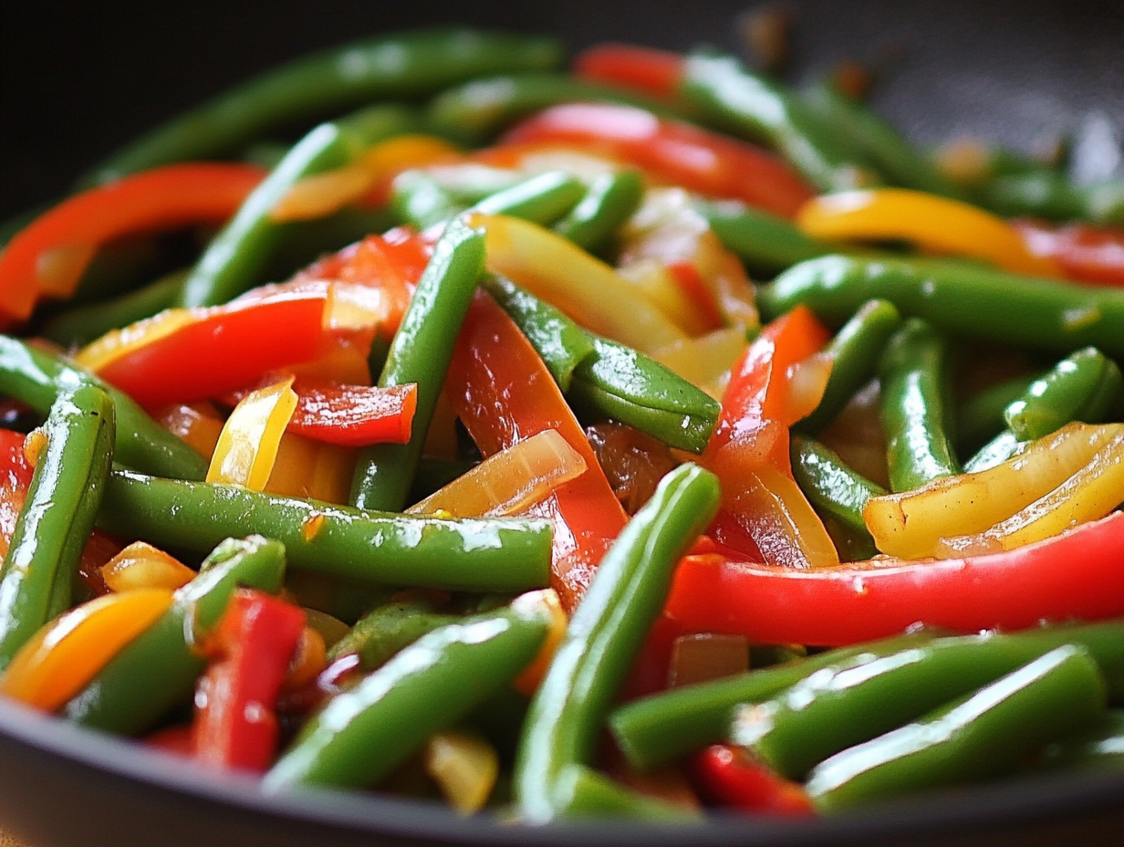 Bean and Peppers dish from HF Catering.