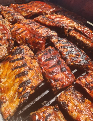 HF BBQ ribs for a special event.