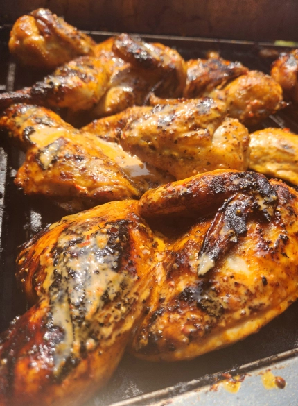 BBQ chicken legs by HF.